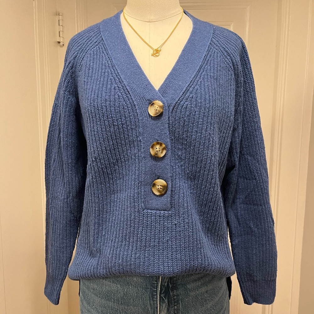 Madewell Ribbed Henley Sweater Size XS MA741